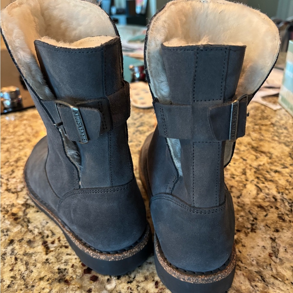 Birkenstock Gray Fall Boots Mid-Calf Pull-On - Picture 2 of 5